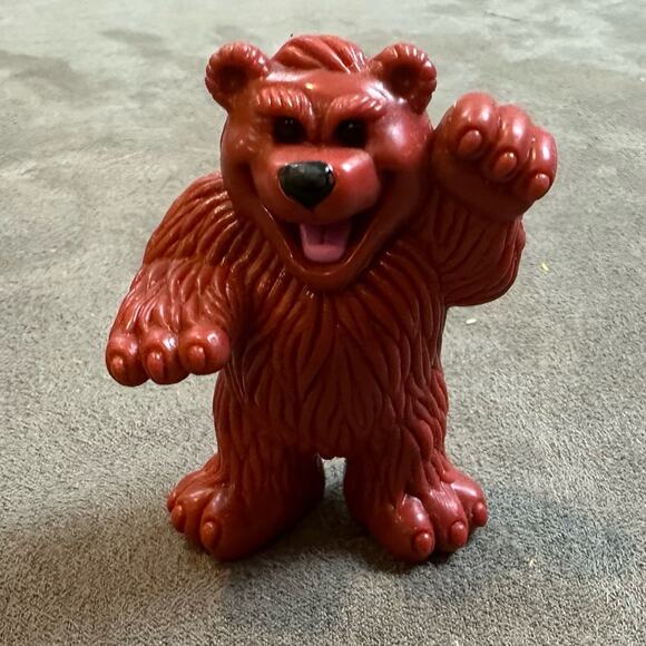 Lincoln Logs Vintage Grizzly Bear Replacement Red Brown Plastic - Picture 4 of 5
